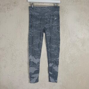 Gymshark Adapt Camo Seamless Leggings Grey Charcoal Medium‎ Athleisure Gym Babe